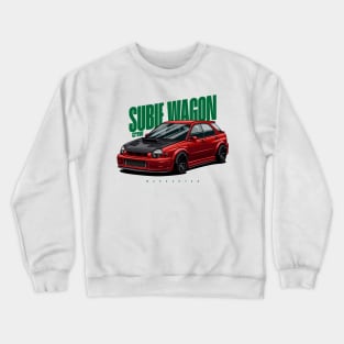 Subie Wagon (red) Crewneck Sweatshirt